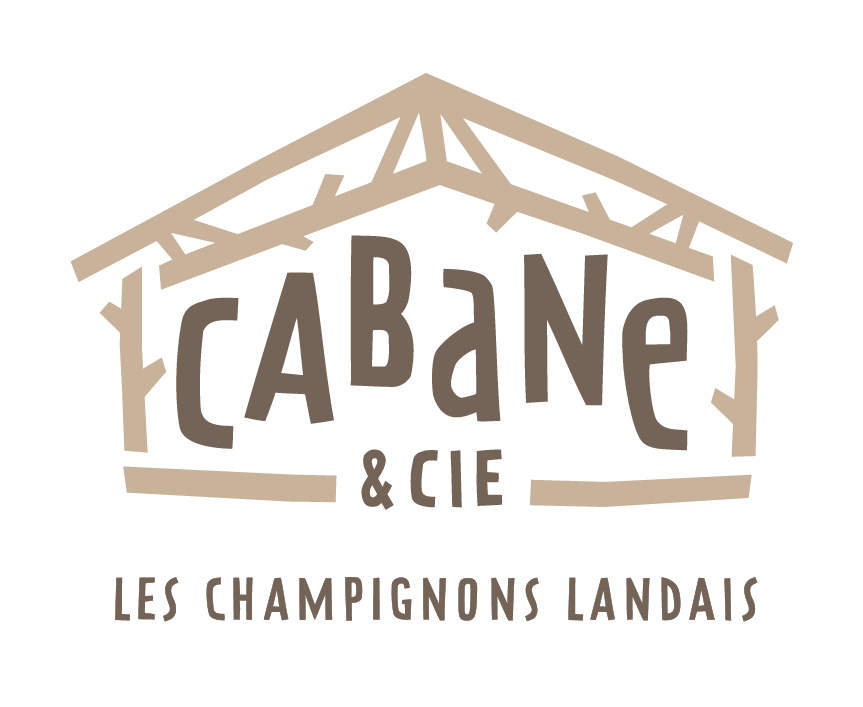 Logo principal couleur Cabane & Cie Les champignons Landais